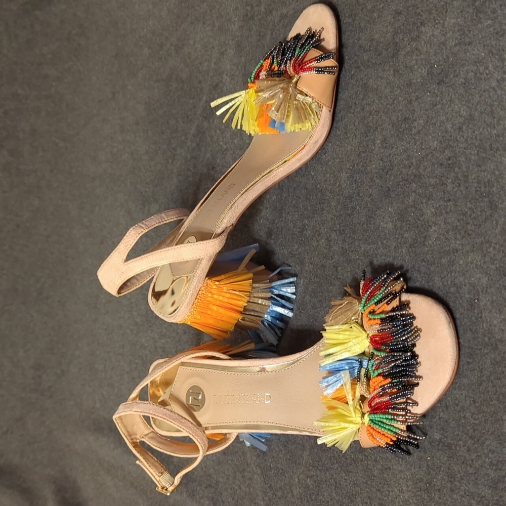 River Island Tassel Block Heeled Sandals